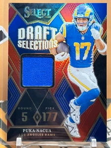 2023 Panini Select Puka Nacua Rookie Draft Selezioni Memorabilia Rosso Prizm Rc - Foto 1 di 7