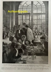 LE BUFFET DU PALAIS DE JUSTICE CONCIERGERIE AVOCAT LEON FAURET VIEUX PAPIER 1933 - Imagen 1 de 1