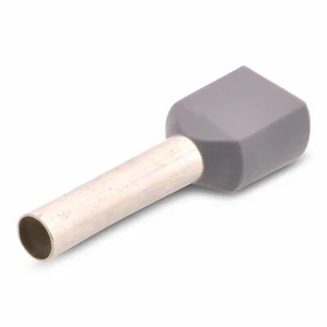 Twin-Aderendhülse Duo Zwilling zweiadrig 2 x 0,75 mm² Länge: 12 mm 100 Stück - Bild 1 von 4