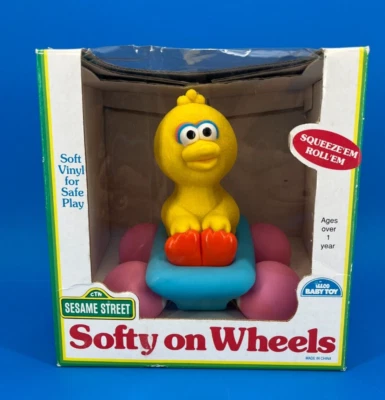 全新 1993 年 TYCO 幼儿园芝麻街 Big Bird 软车轮 91O9 — 第 1/4 张图片