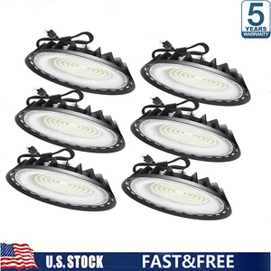 6 Pack 200W Ufo Led High Bay Light Commercial Industrial Factory Warehouse Light - Picture 1 of 12