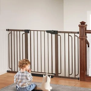 Cumbor 29.7-57 Baby Gate Stairs Extra Wide Dog Gate Doorways Pressure Mounted Wa - Picture 1 of 9