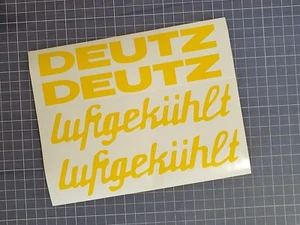 Aufkleber SET " DEUTZ Luftgekühlt " Oldtimer Traktor Farbwahl D001 - Picture 1 of 6