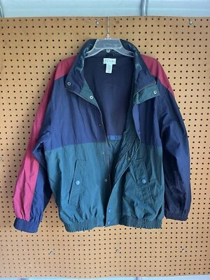 Chaqueta cortavientos vintage años 90 IZOD ropa deportiva bloque de color Foto 1 de 4