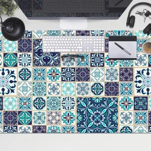 Mousepad Schreibtischmatte Tischunterlage Wunderschönes Patchwork 100x50 - Bild 1 von 4