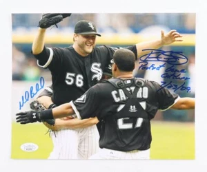 Mark Buehrle & Ramon Castro firmato 8x10 JSA COA iscrizione gioco perfetta! - Foto 1 di 2