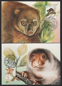 1996 Australia Joint Issue with Indonesia CUSCUS Set of 2 Maxi Cards - Picture 1 of 3