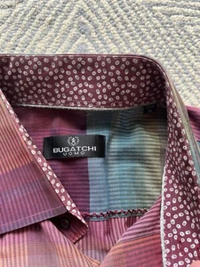 Bugatchi Uomo Long Sleeve Cotton/Polyester Multicolor Button Shirt - XL - Picture 1 of 5