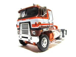 DCP FIRST GEAR 1/64 SCALE INTERNATIONAL TRANSTAR CABOVER BROWN, ORANGE &WHITE - Picture 1 of 6