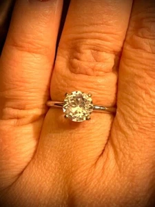 Anillo solitario vintage UNCAS Vanderbilt Jewel años 80 talla 7 firmado - Imagen 1 de 4