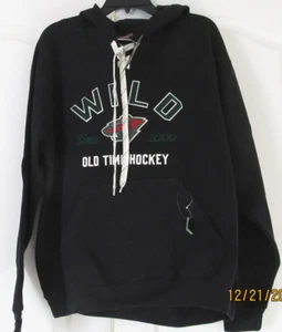 NWT Old Time Hockey NHL Black Sweater Long Sleeve Hoodie Fleece Cotton Men M - Picture 1 of 8