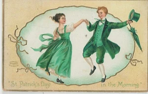 CARTOLINA AUGURALE FESTA DI SAN PATRIZIO IRELAND PICCOLO FORMATO- VIAGGIATA - Foto 1 di 2