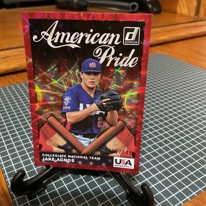 2019 Panini Donruss American Pride Red Jake Agnos 58/149 - Picture 1 of 9