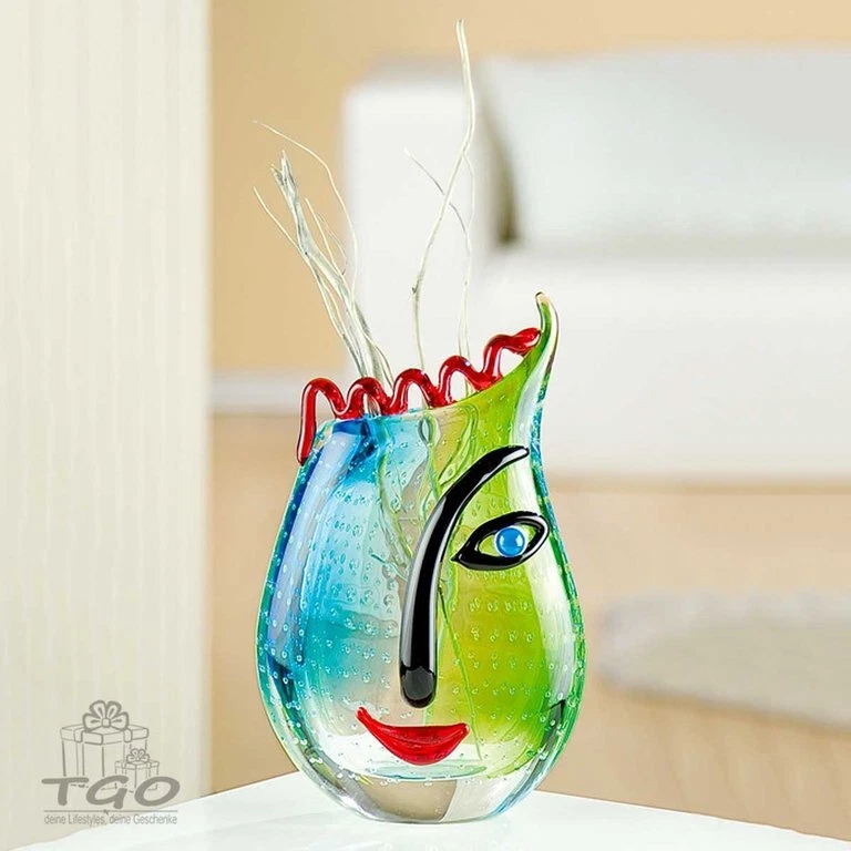Gilde GlasArt Vase Vero grün aus Glas 28cm-39856 - Bild 1 von 1