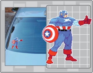CAPTAIN AMERICA Vinyl Decal #4 Car Truck Sticker Marvel vs. Capcom Decal - Foto 1 di 1
