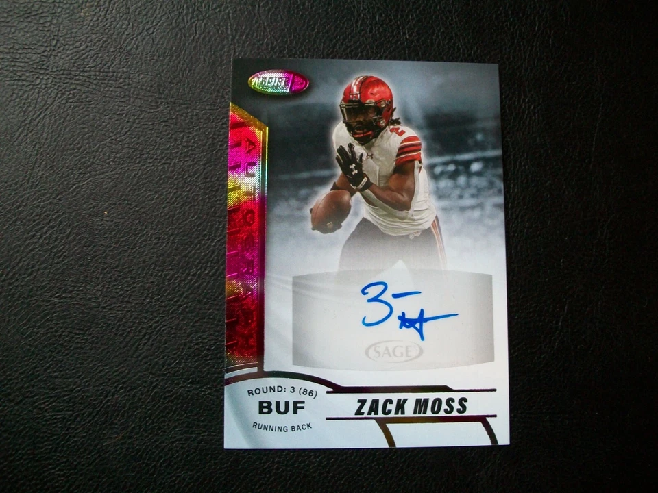 ZACK MOSS MINT RC BOLD AUTO 2019 SSP KALEIDOSCOPE colored  Sage ASPIRE card - Image 1 of 3