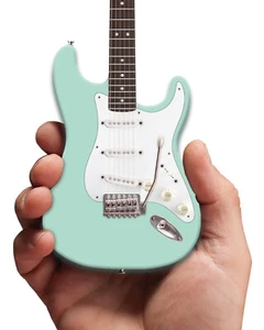 Jeff Beck GuitarCollectible Surf Green Fender Strat Mini Guitar by AXE HEAVEN - Picture 1 of 6