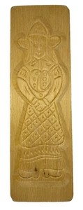 Vtg Hand Carved Dutch Netherlands Wood Speculaas Cookie Bakers Mold Gingerbread - Picture 1 of 7