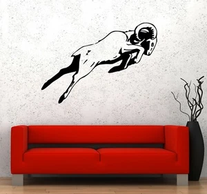 Wall Decal Goat Animal Jump Angry Donkey Vinyl Sticker (ed1435) - Picture 1 of 3