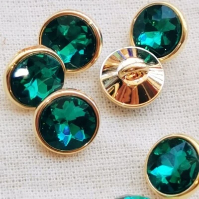 20Pcs 10mm Crystal Rhinestone Buttons with Shank for Sewing Shirt DIY Craft - Image 1 of 4