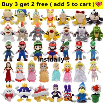Super Mario Bros Plush Toys Soft Stuffed Doll Animals Kids Birthday Xmas Gift AU - Image 1 of 4
