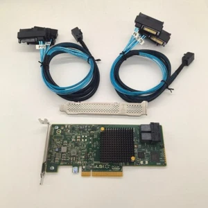 OEM LSI 9300-8I PCI-Express 3.0 8-Port SAS3 12Gb/s HBA + 2X 8643 to SAS cable - Picture 1 of 5