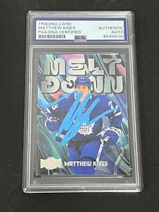 2023-24 Skybox Metal Universe Meltdown #M8 Matthew Knies Signed Card AUTO PSA sl - Picture 1 of 2