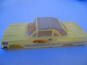 IDEAL MOTORIFIC SLOT CAR 1963 CHEVY IMPALA CONVERTIBLE BODY SHELL YELLOW 1:43 - Picture 1 of 5