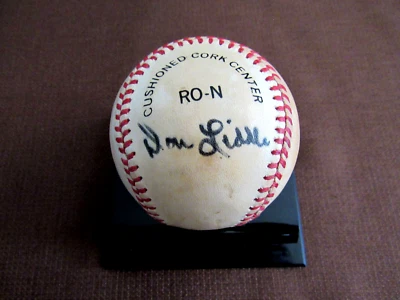 DON LIDDLE 1954 WSC NEW YORK GIANTS SIGNED AUTO VINTAGE GAME USED BASEBALL JSA - Image 1 of 3
