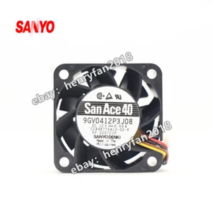 SANYO DENKI 9GV0412P3J08 DC 12V 0.60A 40*40*28MM 4-Pin Server Cooling Fan - Picture 1 of 5