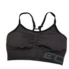 Echt Arise Scrunch Sports Bra Size S Small Grey Crop Removable Pads Active