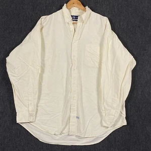 Ralph Lauren Big Oxford Mens XL Long Sleeve Button Down Shirt Pale Yellow Twill - Picture 1 of 21