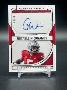2022 National Treasures Collegiate Garrett Wilson Auto Silver /49 - Picture 1 of 2