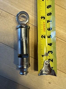 Vintage 1930’s Police Whistle THE Metropolitan Blow Metal Loop Made in England - Picture 1 of 20