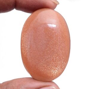 73 Cts Natural Peach Moonstone Oval Cabochon Sparkling Untreated Loose Gemstone