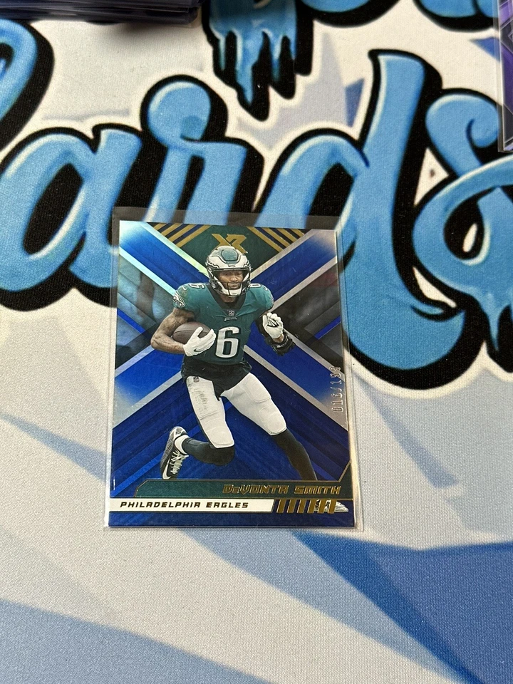 2022 Panini XR Devonta Smith Blue /199 Eagles - Image 1 of 1