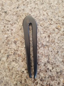 Tenedor de pelo de 2 puntas palo de pelo madera de ébano hecho a mano en EE. UU. - Imagen 1 de 1