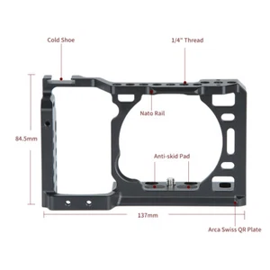 NICEYRIG DSLR Camera Cage with Nato Rail for Sony A6400 A6500 - Picture 1 of 8