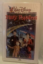 Rare 1985 Walt Disney Mary Poppins White Clam VHS With Insert