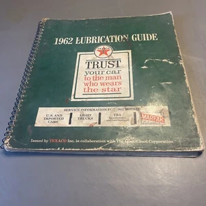 Vintage Texaco Lubrication Guide. 1962 Guide, Marfak,The Chek-Chart Corporation - Picture 1 of 12