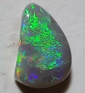 DOUBLE SIDED Semi Black Opal GREEN & ORANGE 3.4ct Lightning Ridge! - Picture 1 of 12