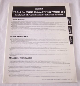 Yamaha Tools for Motif ES6, ES7, & ES8 Installation Guide - Picture 1 of 2