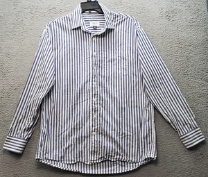 American Eagle Button-Up Shirt Men M Tall Multi Striped Relaxed Fit Chest Pocket - Picture 1 of 12