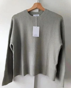& Other Stories Women crew neck NEW grey khaki Jumper UK size S small UK8 UK10 - Picture 1 of 4