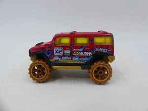 2013 Hot Wheels Hummer H2 Red HW JUNGLE RALLY #142 X9861 Red - Picture 1 of 7