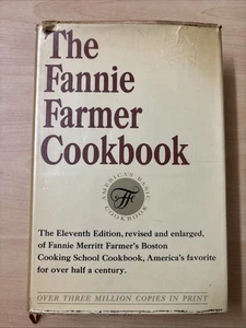 Vintage Fannie Farmer Cookbook 11th Revised Edition 1965 Gold Hardcover DJ Good - Picture 1 of 18