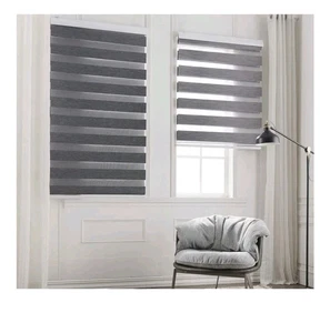 Day and Night Zebra Roller Blind Gradient Double Fabric Translucent or Blackout - Picture 1 of 6