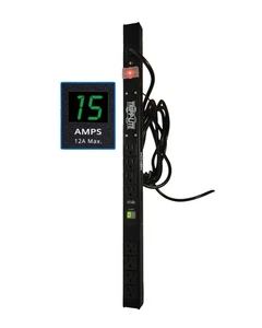Tripp Lite 15 AMPS PDU METER 24" 8 Outlet Power Strip Surge Protector 15ft Cord - Picture 1 of 6