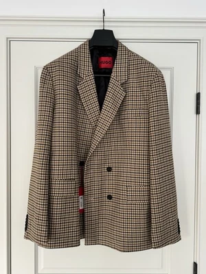Blazer Hugo Marrón Pata de Gallo Doble Pecho 46R Foto 1 de 3
