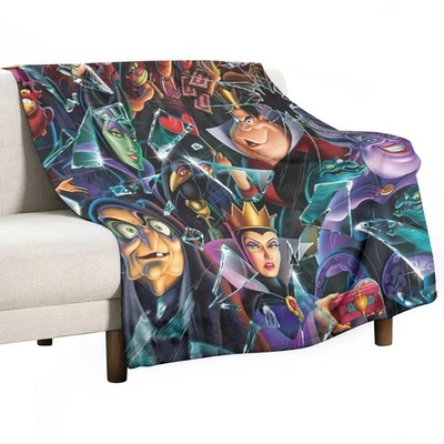 Disney Villains Cracked Glass Warm Single-Side Printing Flannel Fleece Blanket - Image 1 of 3